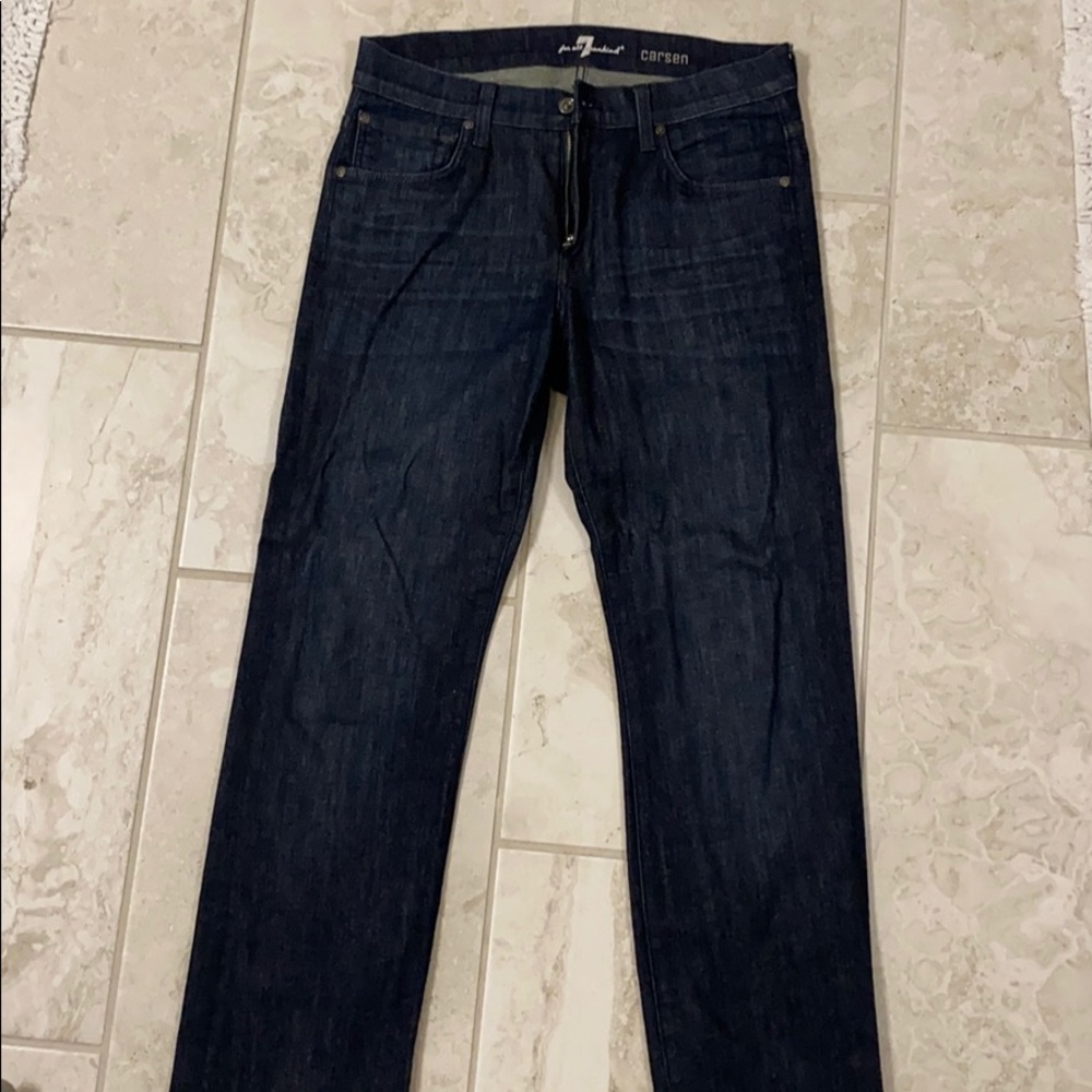 7 for all mankind darkwash jeans